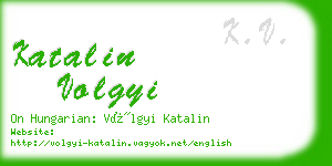 katalin volgyi business card